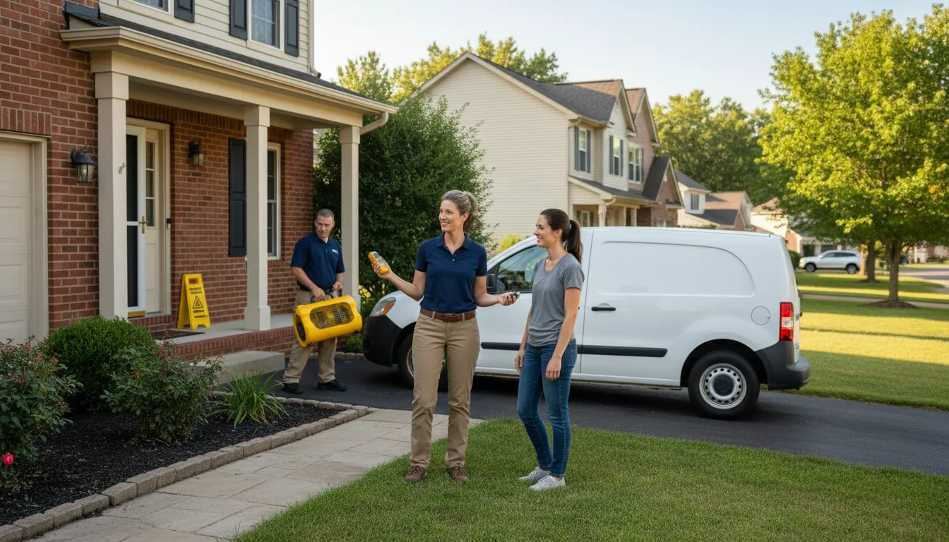 Residential water damage restoration in Tamaroa, IL